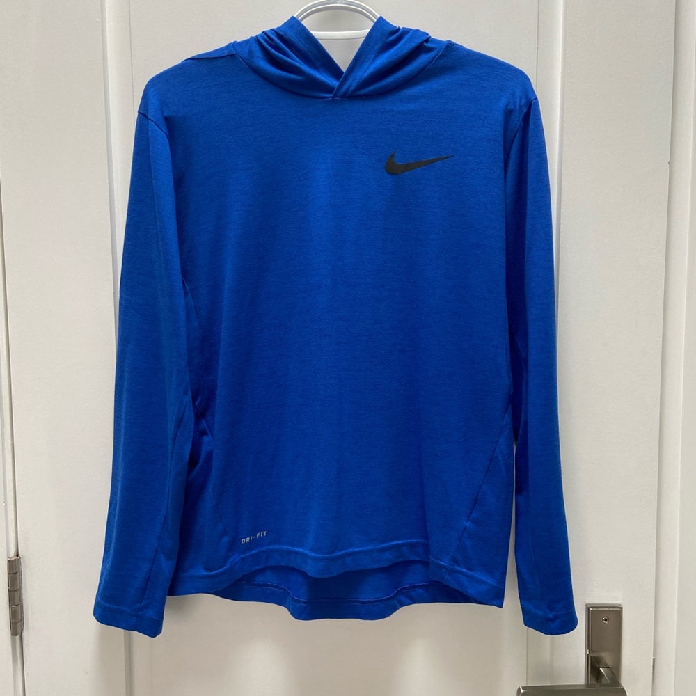 Nike Dri-Fit long sleeve blue tee shirt size XL